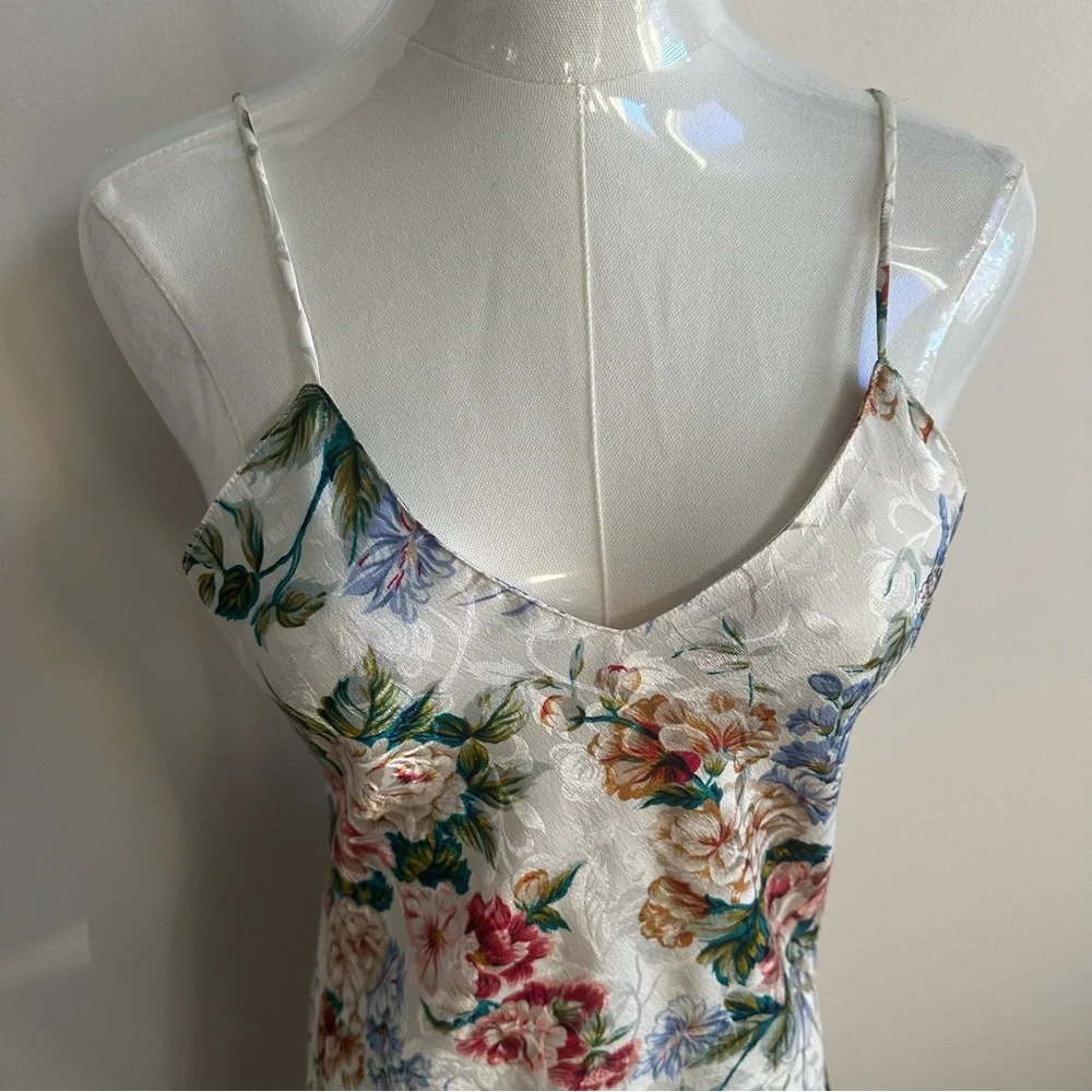 Vintage Y2K Womens Floral Fairy Grunge Romantic Coquette‎ Mini Slip Dress Small